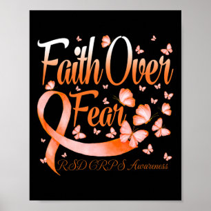 Der Glaube über Angst Rsd Crps Butterfly Poster