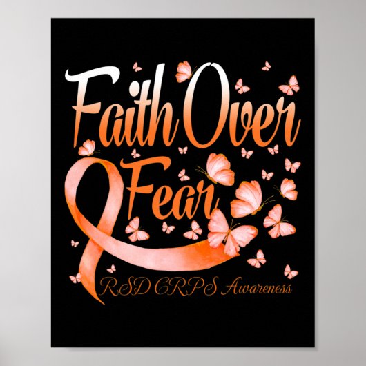 Der Glaube über Angst Rsd Crps Butterfly Poster (Vorne)