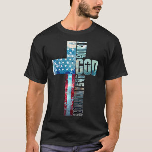 Der Glaube über die amerikanische Flagge Christus T-Shirt