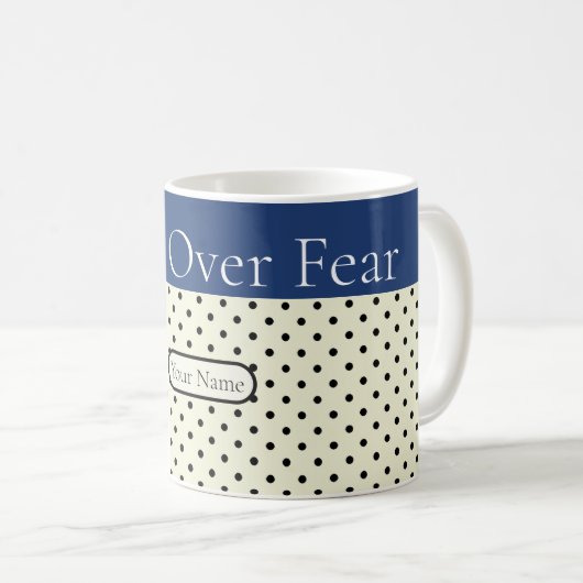 Der Glaube über die Angst, der biblische Glaube Je Kaffeetasse (VorderseiteRechts)