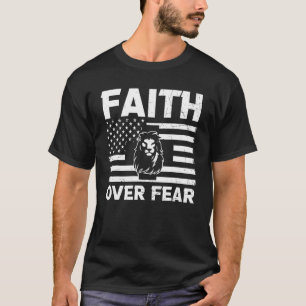 Der Glaube über die Angst Löwenbriefe Christliches T-Shirt