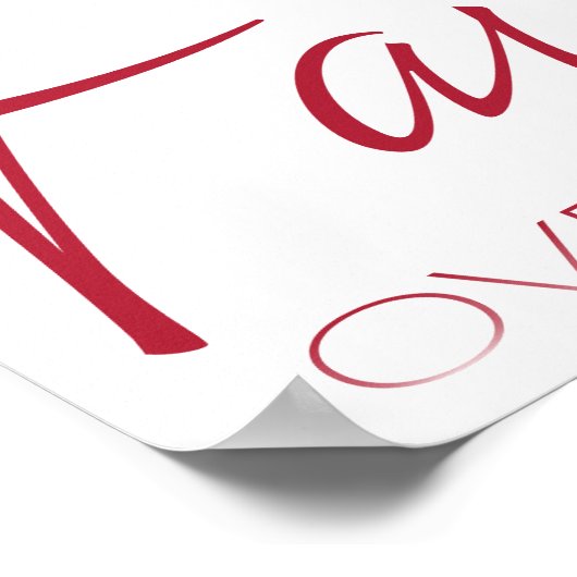 Der Glaube über die Ermutigung in Rot Poster (Ecke)