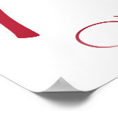 Der Glaube über die Ermutigung in Rot Poster (Ecke)