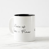 Der Glaube und das Feuer inspirierende Zitat Zweifarbige Tasse (Vorderseite Links)