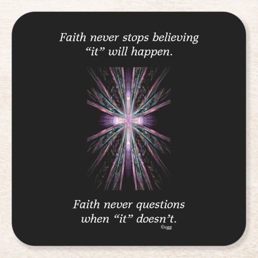 Der Glauben-Kreuz nie Untersetzer w/Feather (Vorderseite)