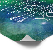 Der gleiche Gott, der Gebirgsgalaxien und Ozeane g Poster (Ecke)