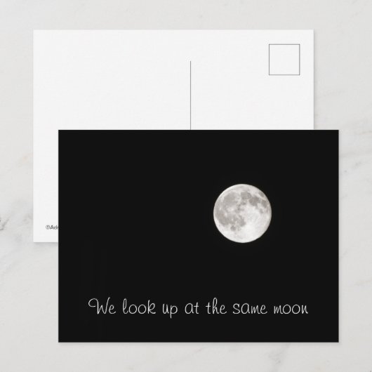 Der gleiche Mond Postkarte (Vorne/Hinten)