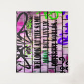 Der gleiche Mond verschiedene Welten farbenfrohe G Wandteppich (Vorderseite)