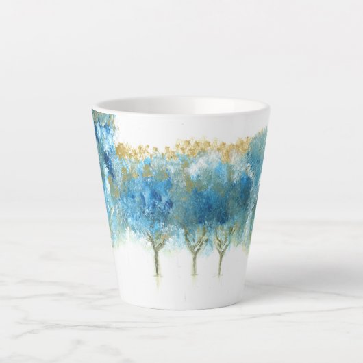 Der Gletscherblauer Kaffee-Cup im Winter Milchtasse (Vorderseite)