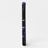 Der Glitterherzen des Monogramms blauer Kreis der Case-Mate iPhone Hülle (Hinten/Links)