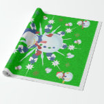 Der Glittery Christmas Snowman - Geschenkpapier<br><div class="desc">Das Design ist mit einem weißen und blauen Schneeflocken,  farbigen Schneeflocken und vielen Schneemännern ausgestattet,  die für eine kalte Weihnachtszeit gekleidet sind. Dieses Design wurde um einen Glitzer ergänzt. Diese Weihnachtsgeschenkverpackung kommt in einer Auswahl von Farben,  Stilen und Größen.</div>
