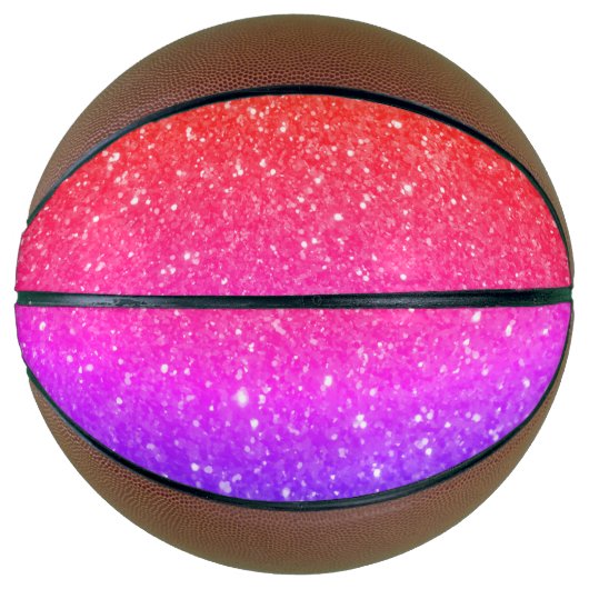 Der Glitz Glitzer Pink Basketball! Basketball (Vorderseite)