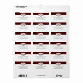 Der Glitzer Damask Las Vegas Wedding Collection Adressaufkleber (Vorne)