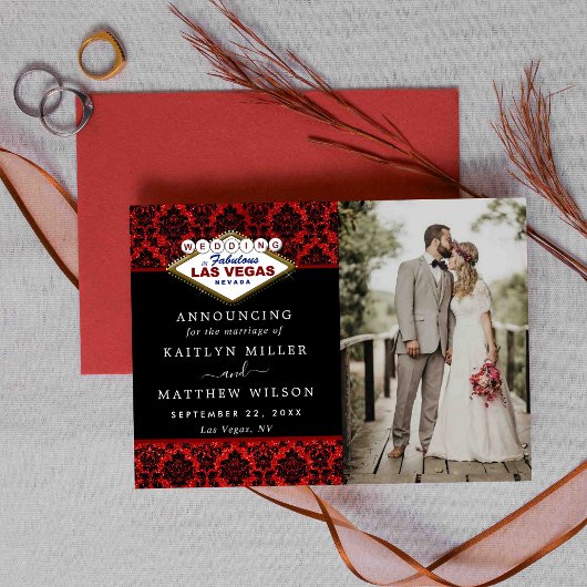 Der Glitzer Damask Las Vegas Wedding Collection Ankündigung