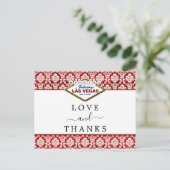 Der Glitzer Damask Las Vegas Wedding Collection Ankündigungspostkarte (Stehend Vorderseite)