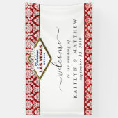 Der Glitzer Damask Las Vegas Wedding Collection Banner (Vertikal)