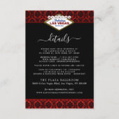 Der Glitzer Damask Las Vegas Wedding Collection Begleitkarte (Vorderseite)