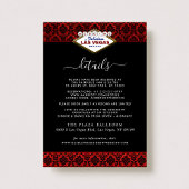Der Glitzer Damask Las Vegas Wedding Collection Begleitkarte