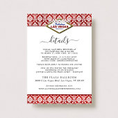 Der Glitzer Damask Las Vegas Wedding Collection Begleitkarte