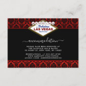 Der Glitzer Damask Las Vegas Wedding Collection Begleitkarte (Vorderseite)