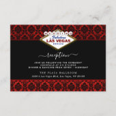 Der Glitzer Damask Las Vegas Wedding Collection Begleitkarte (Vorderseite)