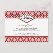 Der Glitzer Damask Las Vegas Wedding Collection Begleitkarte (Vorderseite)