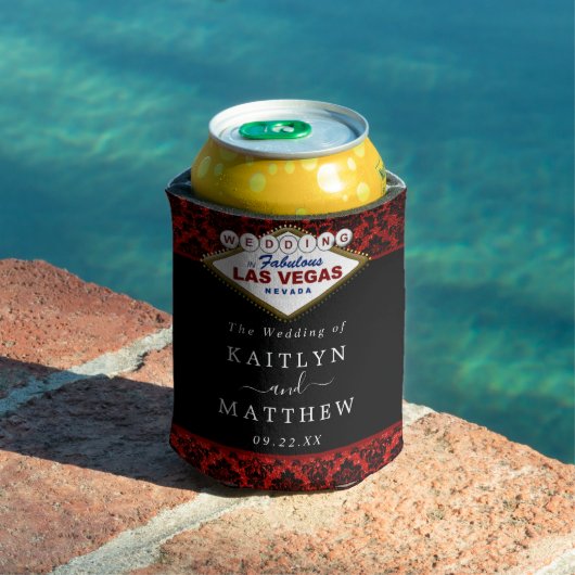 Der Glitzer Damask Las Vegas Wedding Collection Dosenkühler (In Situ Pool)