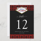 Der Glitzer Damask Las Vegas Wedding Collection Einladung (Vorderseite)