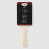 Der Glitzer Damask Las Vegas Wedding Collection Fächer (Vorderseite)