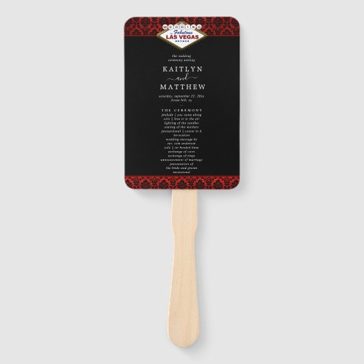 Der Glitzer Damask Las Vegas Wedding Collection Fächer (Vorderseite)