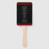 Der Glitzer Damask Las Vegas Wedding Collection Fächer (Rückseite)