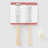 Der Glitzer Damask Las Vegas Wedding Collection Fächer (Vorne und Hinten)