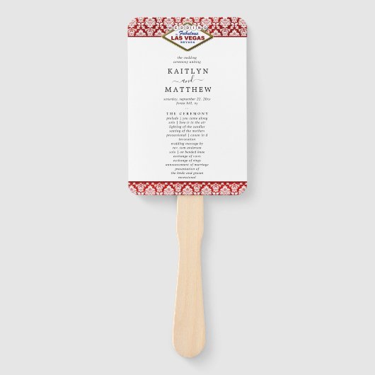 Der Glitzer Damask Las Vegas Wedding Collection Fächer (Vorderseite)