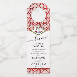 Der Glitzer Damask Las Vegas Wedding Collection Flaschenanhänger