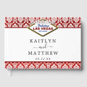 Der Glitzer Damask Las Vegas Wedding Collection Gästebuch (Vorderseite)