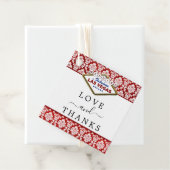 Der Glitzer Damask Las Vegas Wedding Collection Geschenkanhänger (Beispiel)