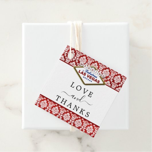 Der Glitzer Damask Las Vegas Wedding Collection Geschenkanhänger (Beispiel)