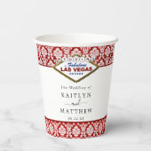 Der Glitzer Damask Las Vegas Wedding Collection Pappbecher (Rückseite)