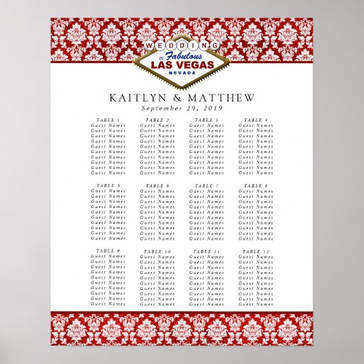 Der Glitzer Damask Las Vegas Wedding Collection Poster (Vorne)