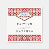Der Glitzer Damask Las Vegas Wedding Collection Serviette (Vorderseite)
