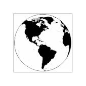 Der globale Eindruck des Erdballs Gummistempel (Prägung)
