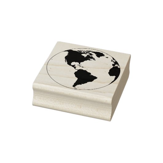 Der globale Eindruck des Erdballs Gummistempel (Stempel)
