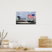 Der Globemaster III der C-17 sitzt auf der Fluglin Poster (Küche)