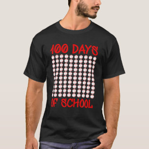 Der glückliche 100. Schultag Baseball Liebhaber vo T-Shirt