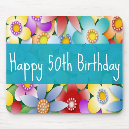 Der glückliche 50. Geburtstag Mousepad der Diva (Vorne)