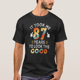 Der glückliche 87. Geburtstag hat mich 87 Jahre al T-Shirt