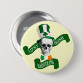 Der glückliche Bar Steward St Patrick's Day Button (Vorne & Hinten)