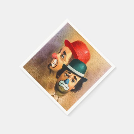 Der glückliche Clown Serviette (Ecke)