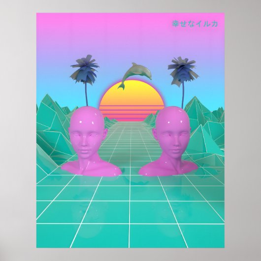Der glückliche Delfin Poster (Vorne)