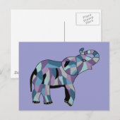 Der glückliche Elefant Postkarte (Vorne/Hinten)